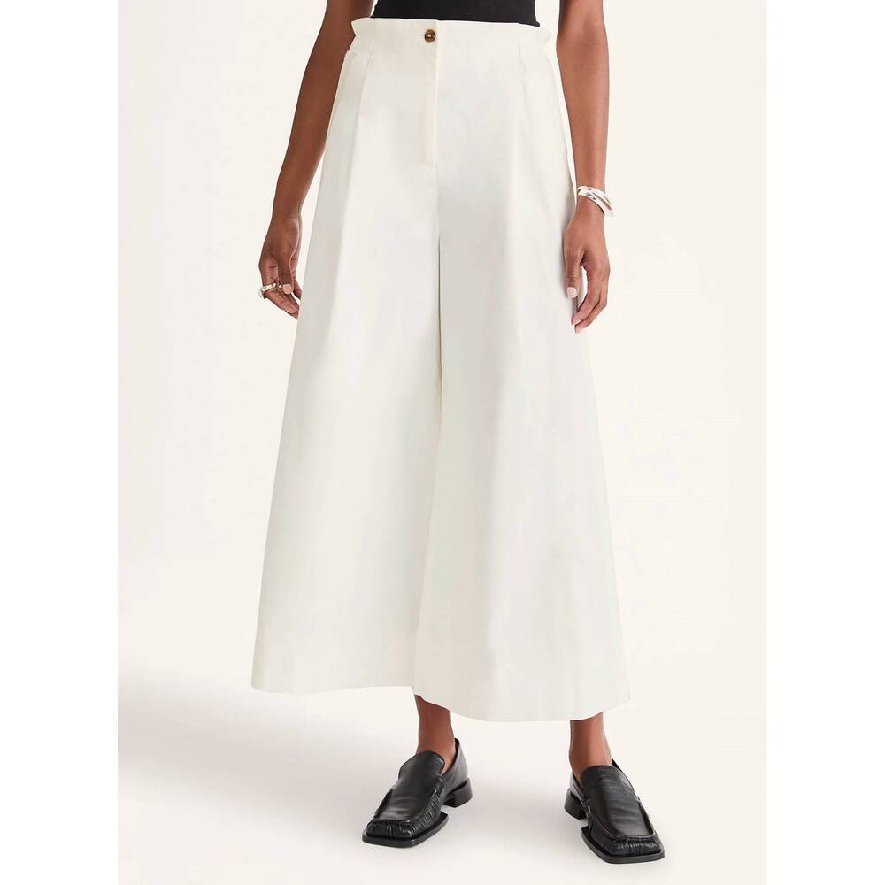 NEW MERLETTE sargent emb wide leg pant in ivory
